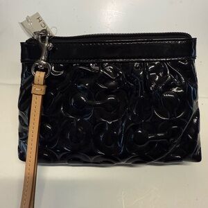coach patient leather change purse
